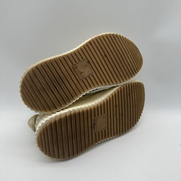 Womens Size 7.5 Dolce Vita Dolen Sandstone Woven Platform Sneakers Shoes - Picture 7 of 7